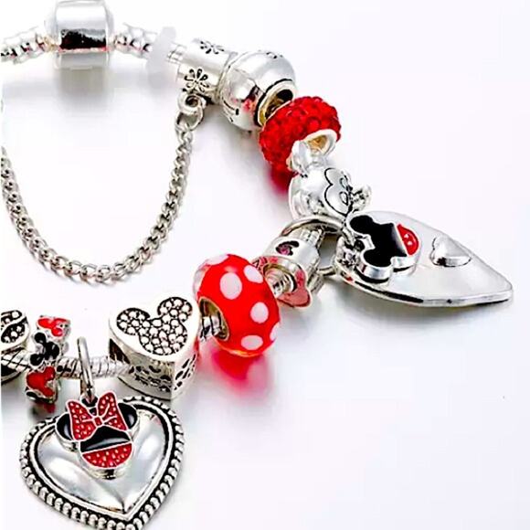 Disney Mickey Minnie Mouse Charm Bracelet - Picture 2 of 3